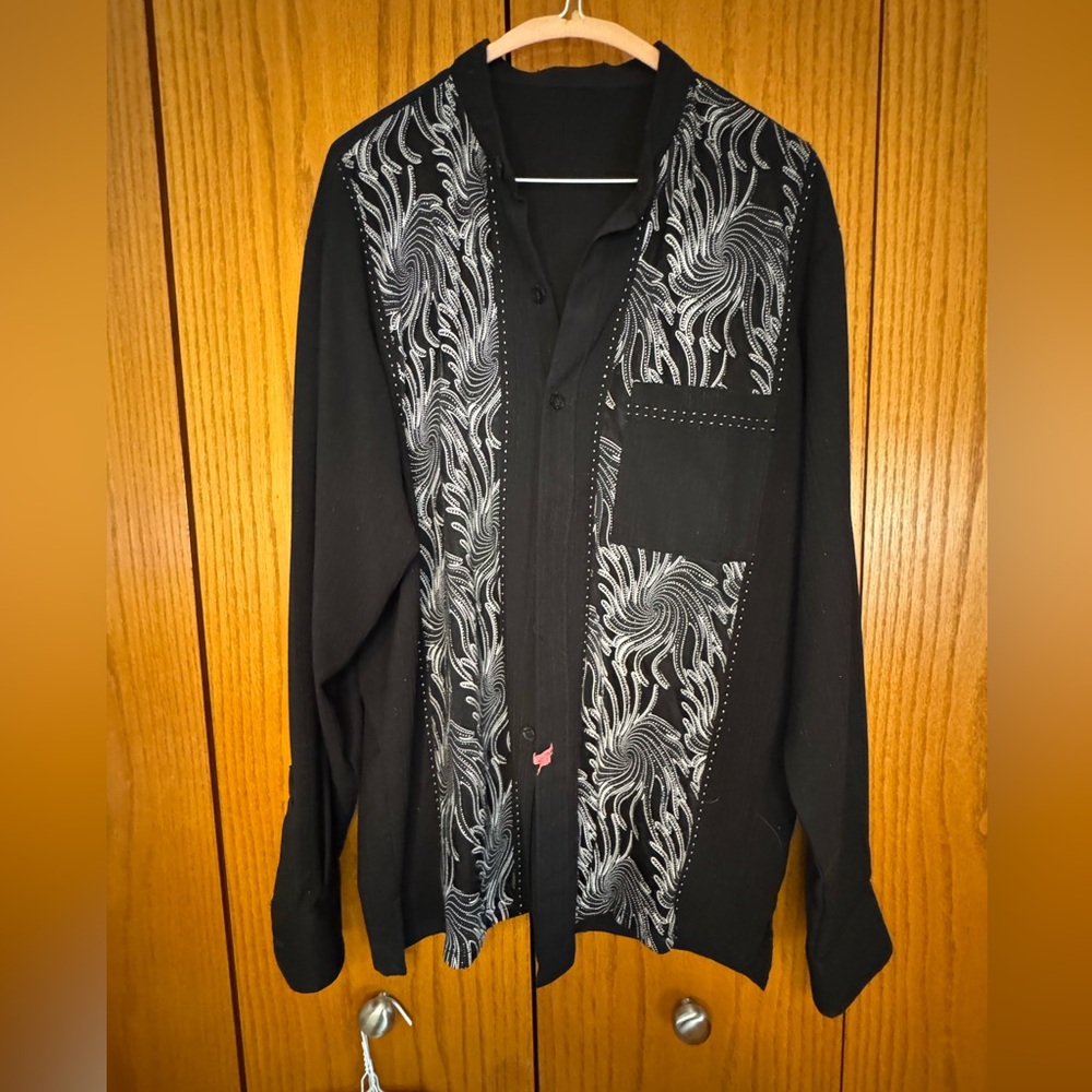 Black Embroidered Men's Jacket